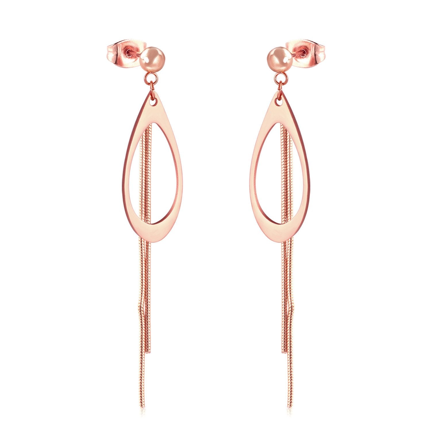 ASON Korean Style Dangle Earrings Anti-allergy Stainless Steel for Women Tassel Water Drop Earring Lovely Jewelry Gift asonjewelry